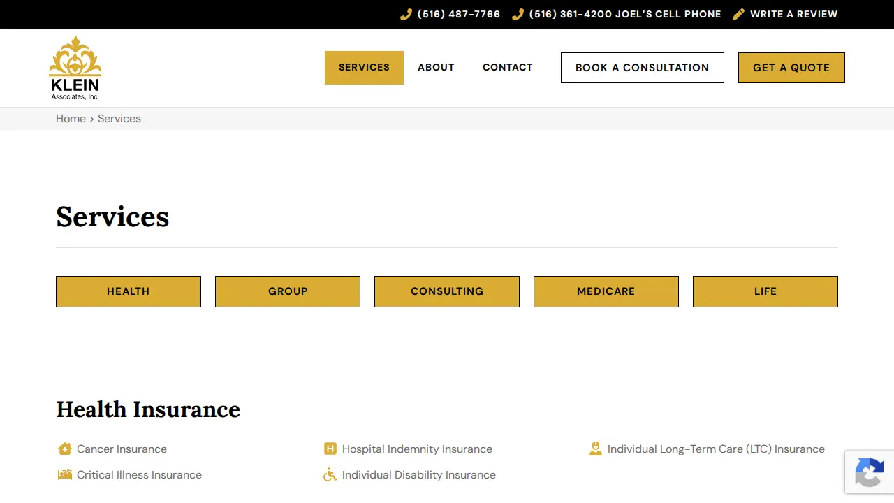 Klein Associates, Inc. page