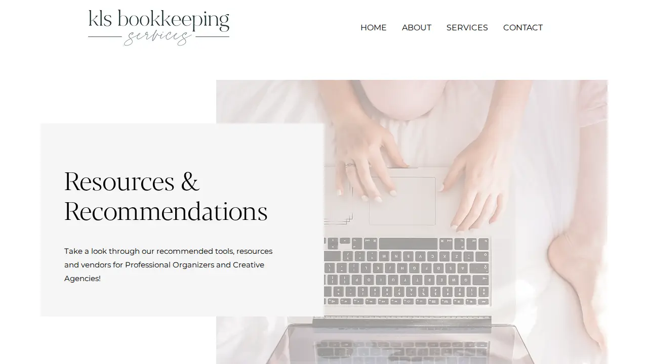 KLS Bookkeeping Services page