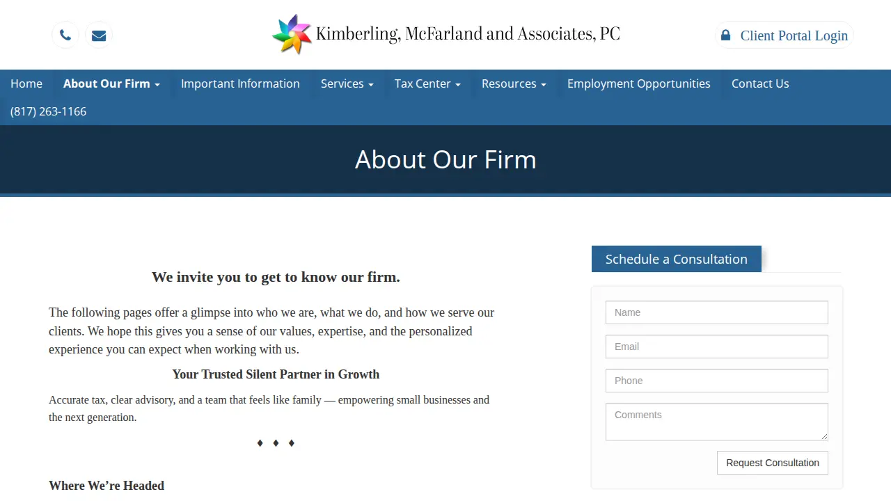 Kimberling, McFarland and Associates, PC page