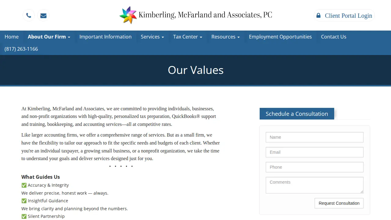 Kimberling, McFarland and Associates, PC page