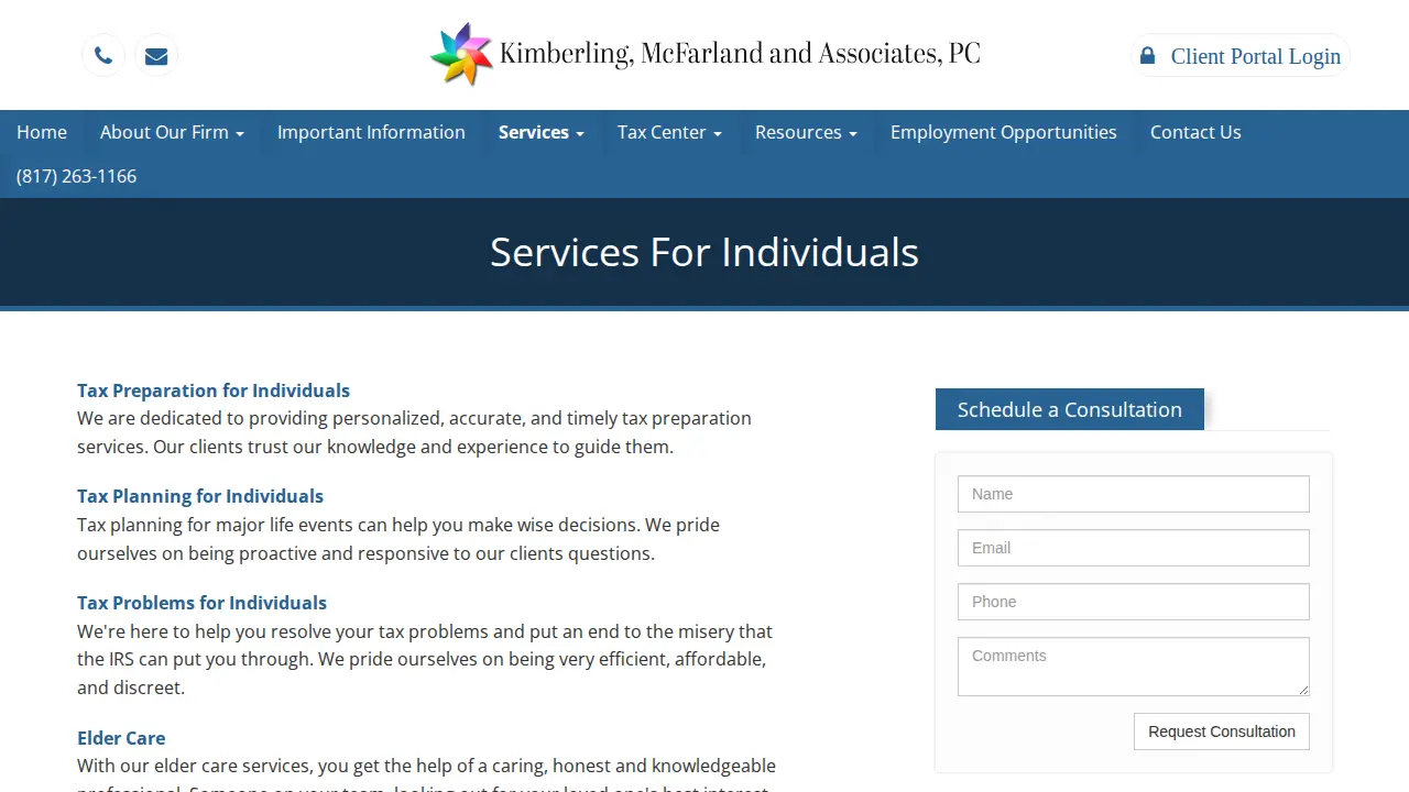 Kimberling, McFarland and Associates, PC page