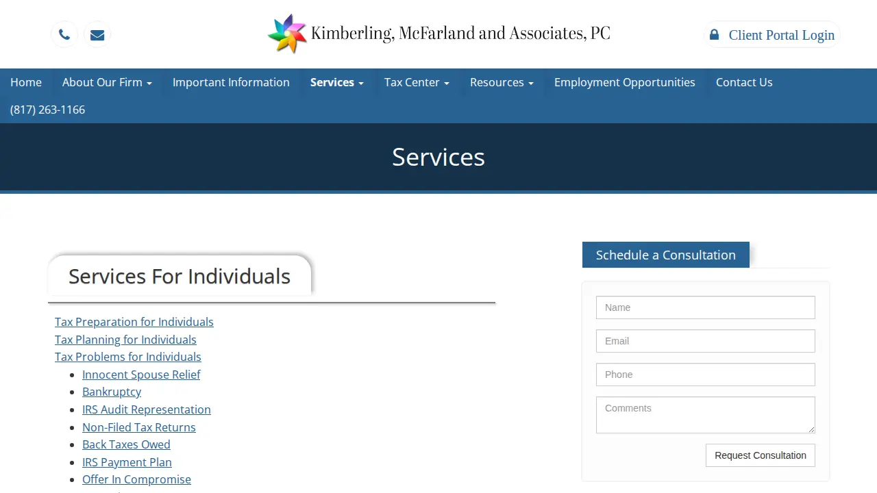 Kimberling, McFarland and Associates, PC page