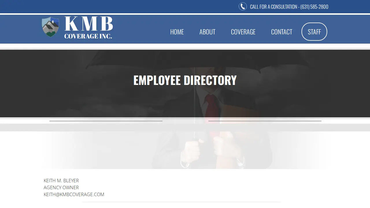 KMB Coverage Inc. page
