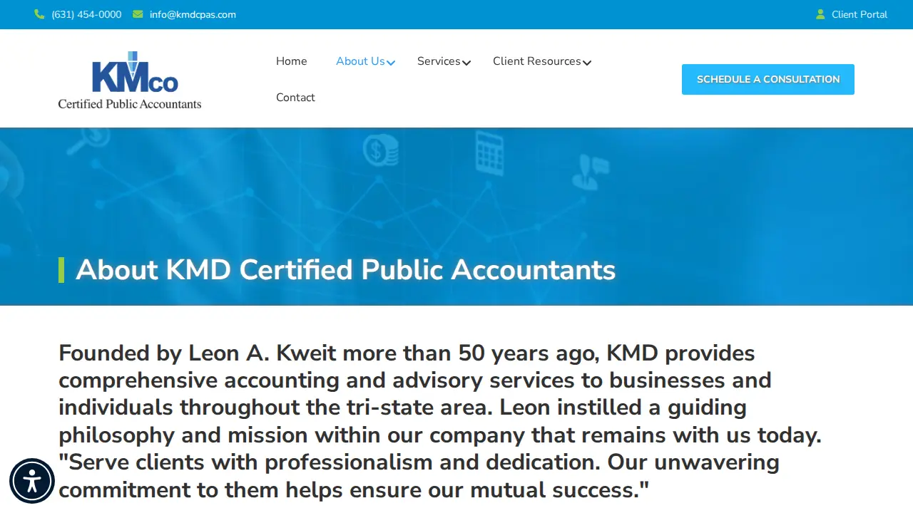 Kweit Mantell & DeLucia CPAs page