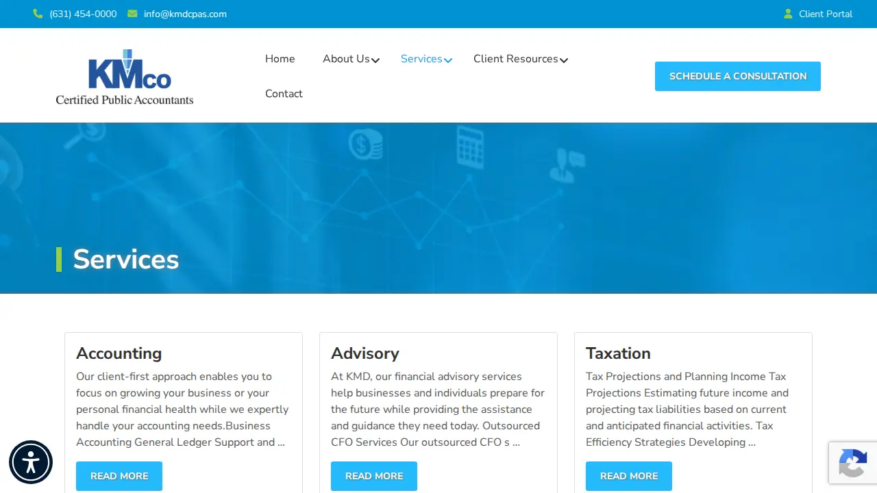 Kweit Mantell & DeLucia CPAs page