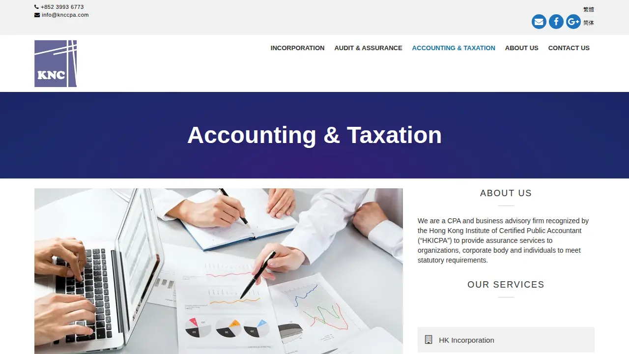 KNC & Company, Certified Public Accountants page