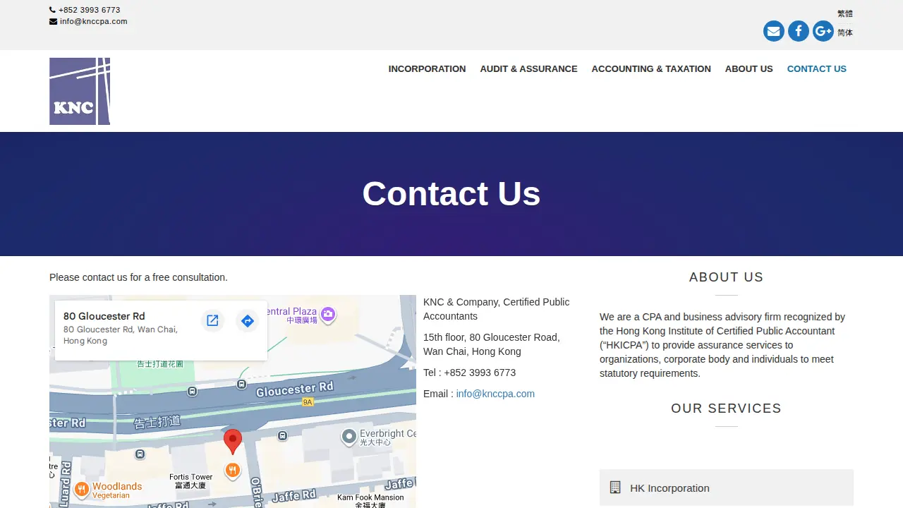 KNC & Company, Certified Public Accountants page