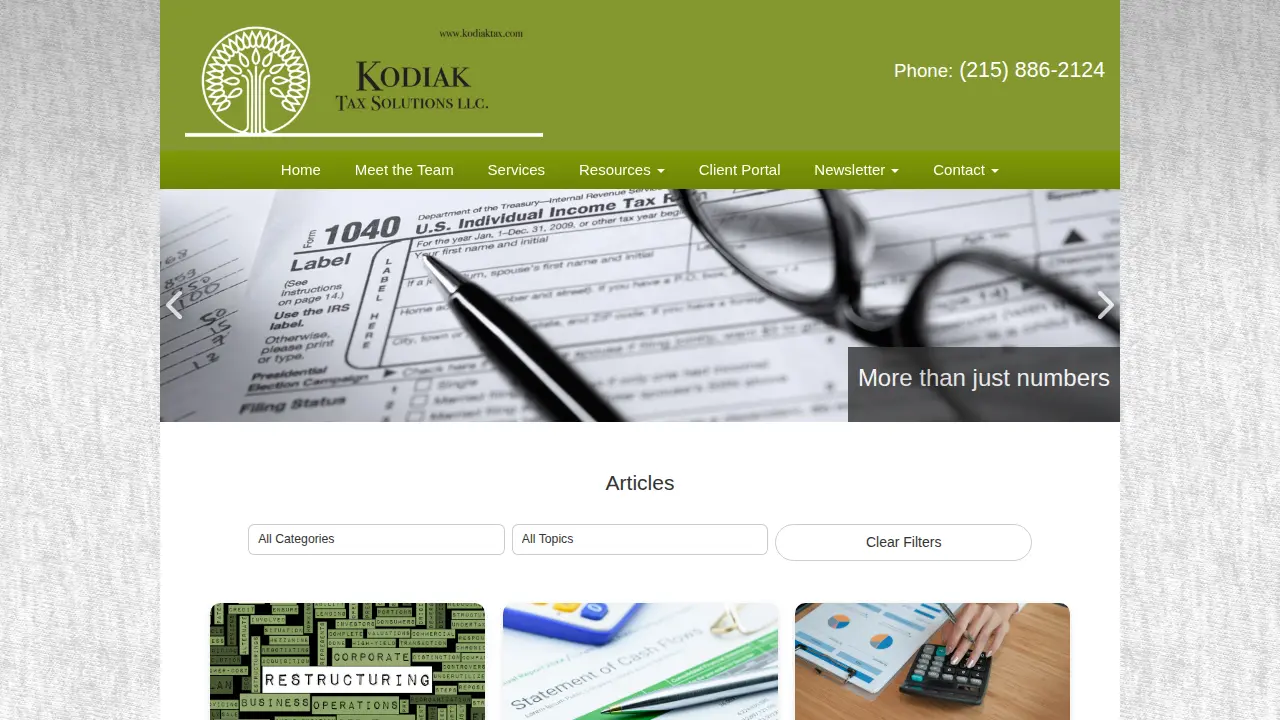 Kodiak Tax Solutions page