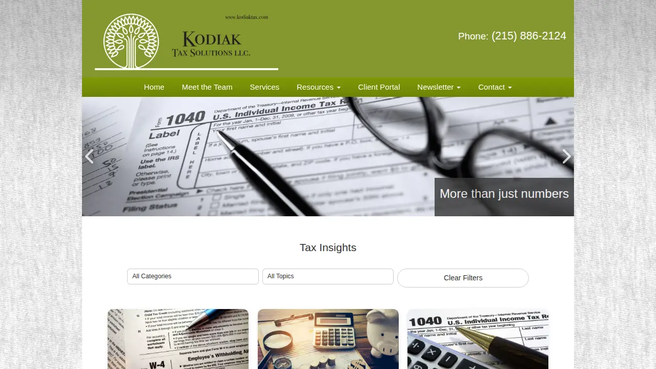 Kodiak Tax Solutions page