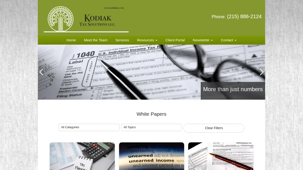 Kodiak Tax Solutions page
