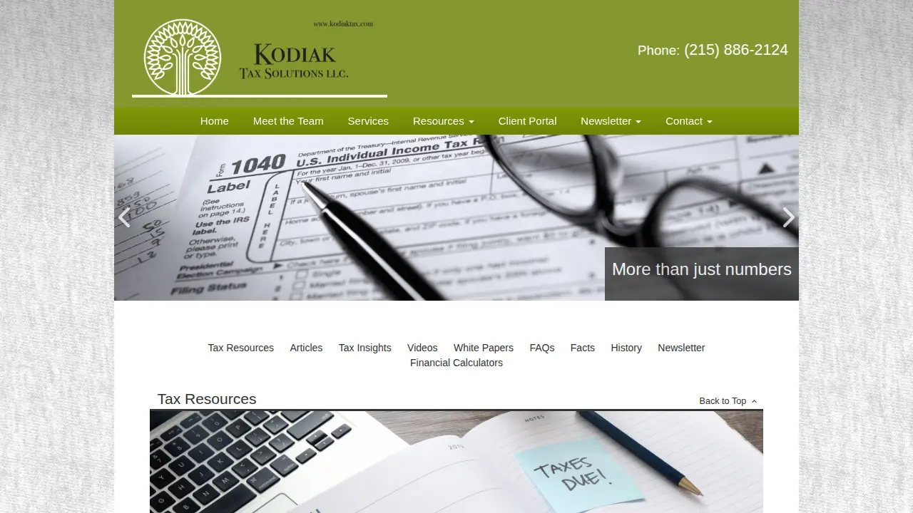 Kodiak Tax Solutions page