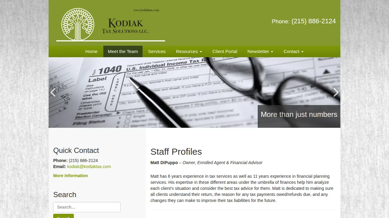 Kodiak Tax Solutions page