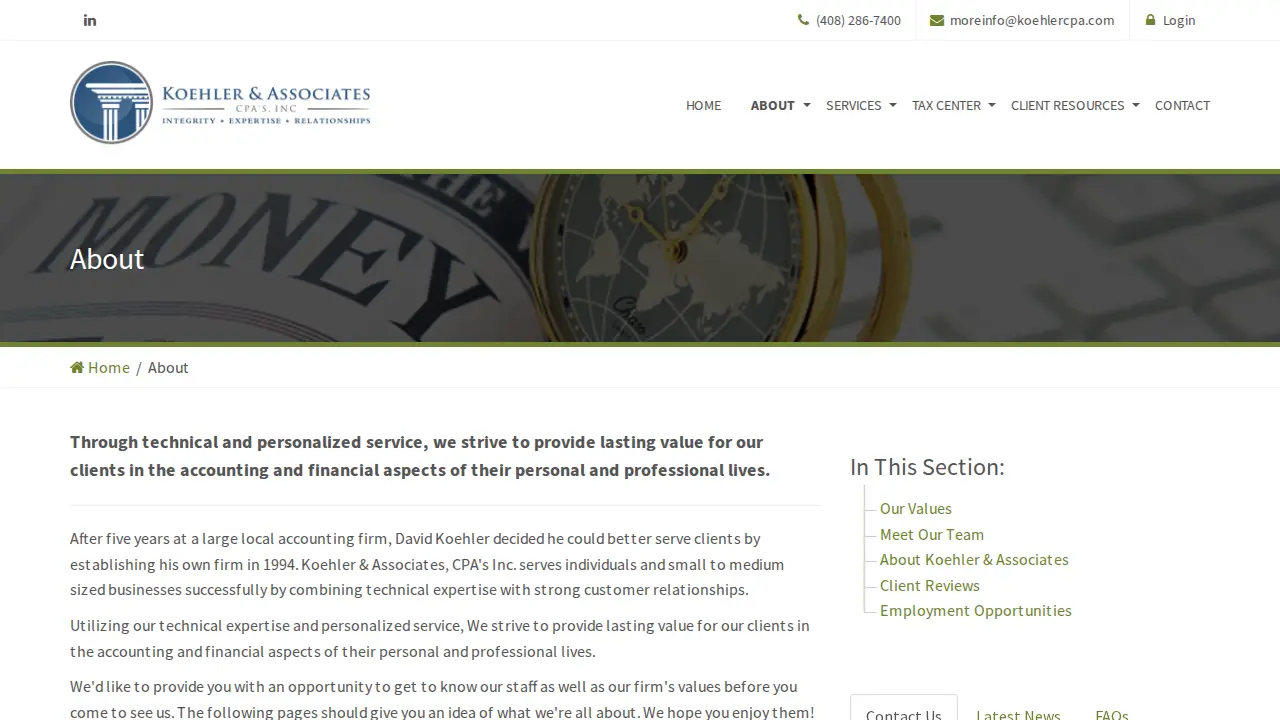 Koehler David R CPA page