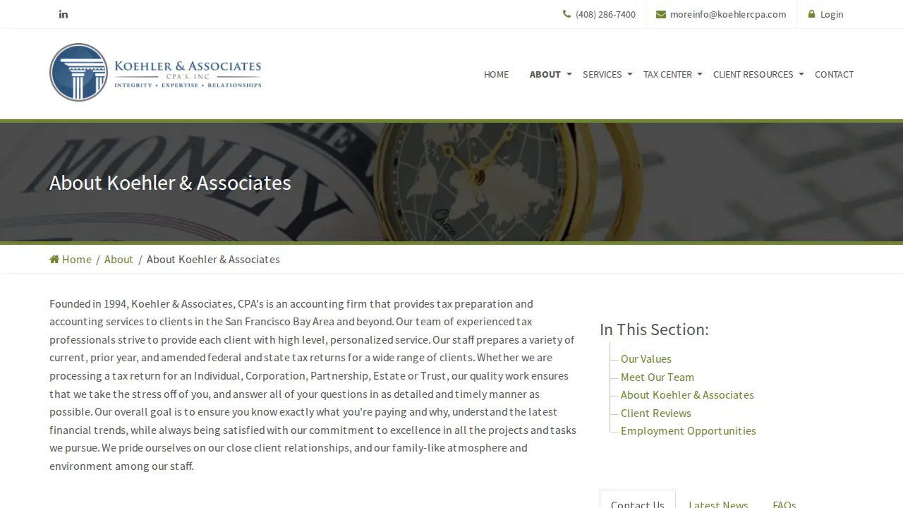 Koehler David R CPA page