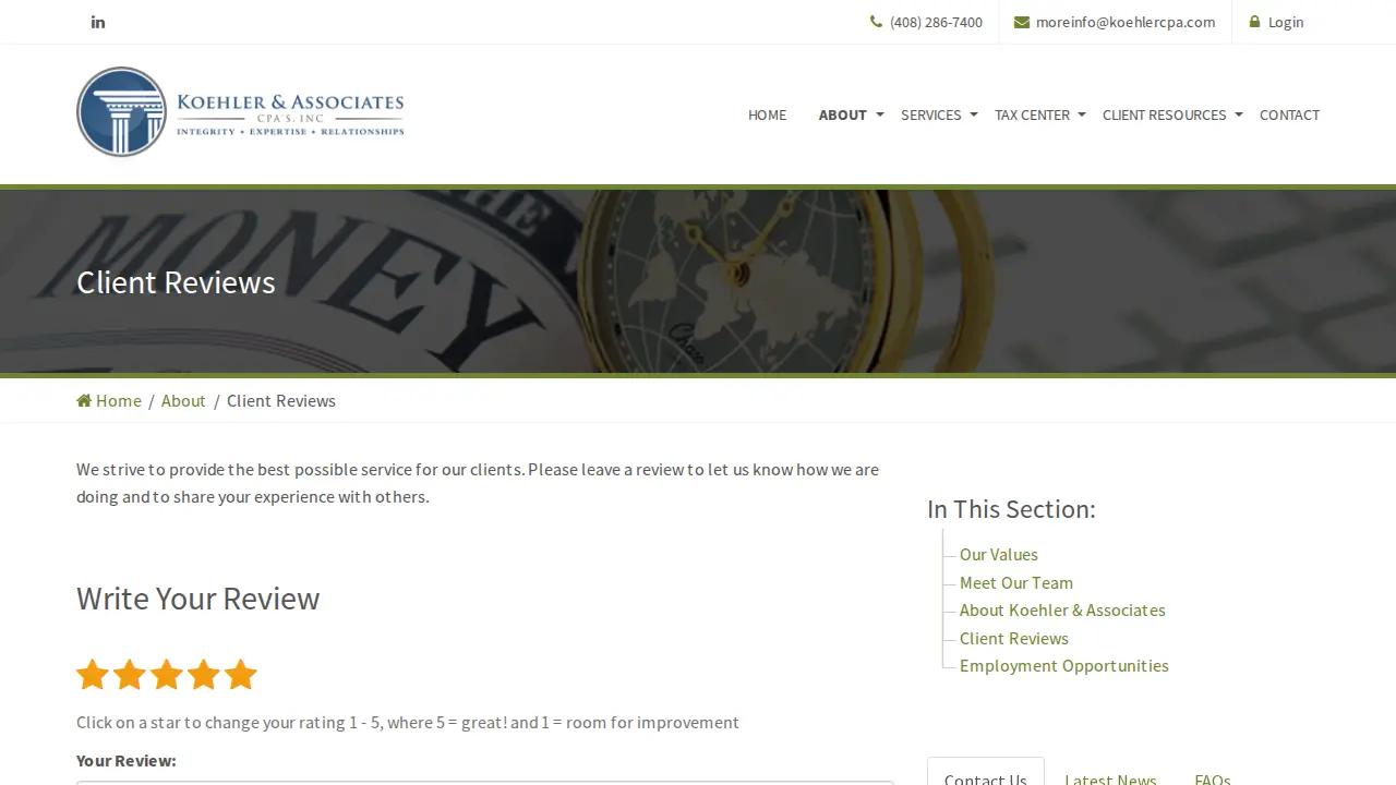 Koehler David R CPA page