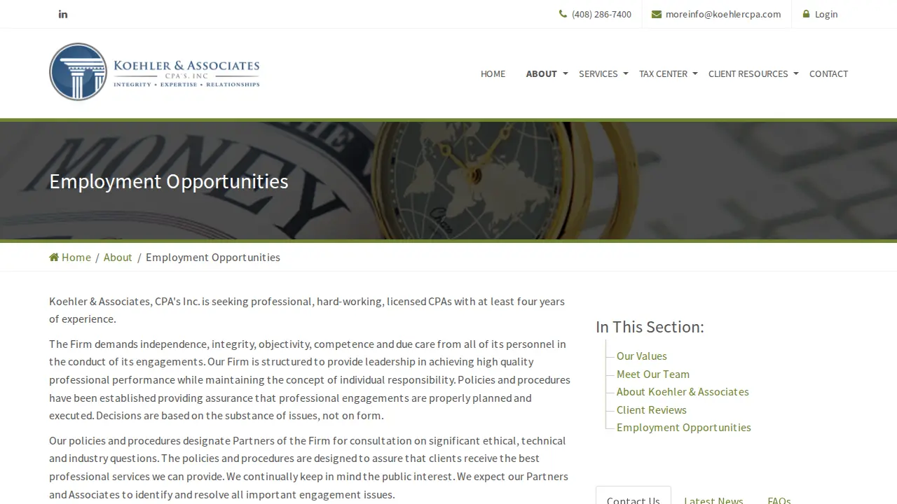 Koehler David R CPA page