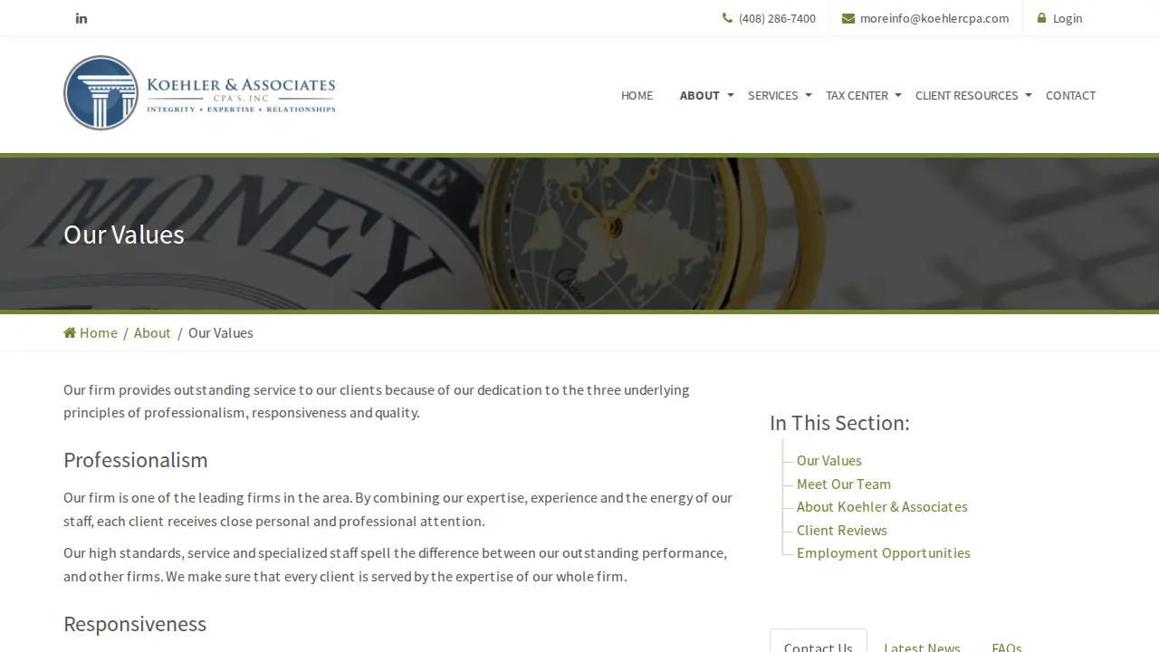 Koehler David R CPA page