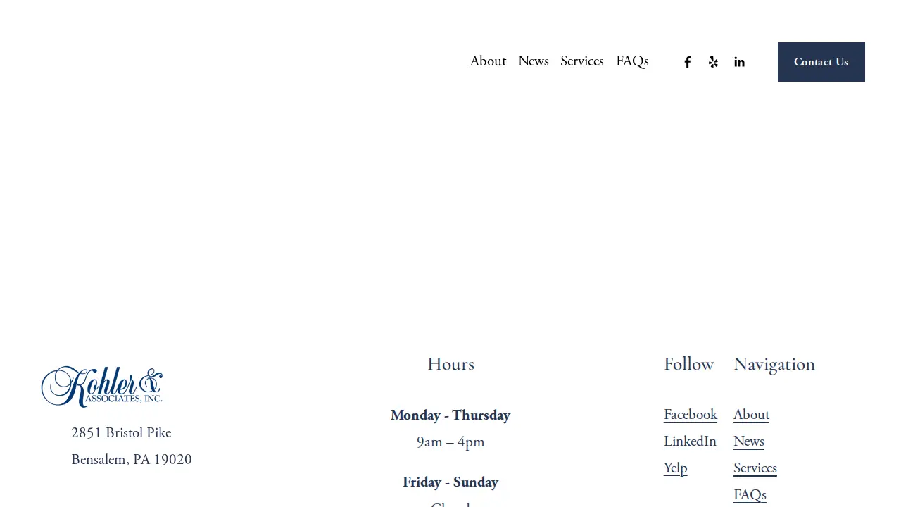 Kohler & Associates, Inc. page
