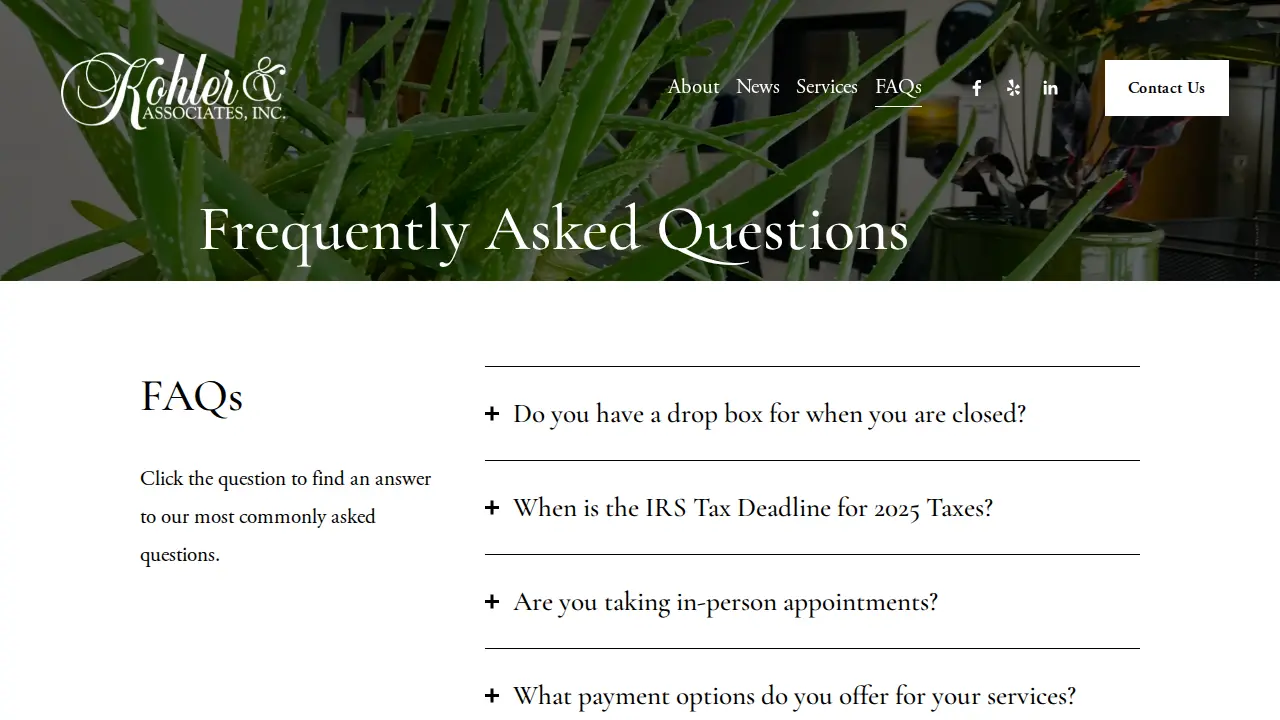Kohler & Associates, Inc. page