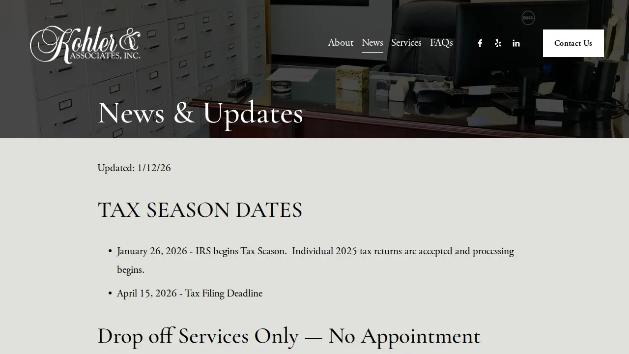 Kohler & Associates, Inc. page