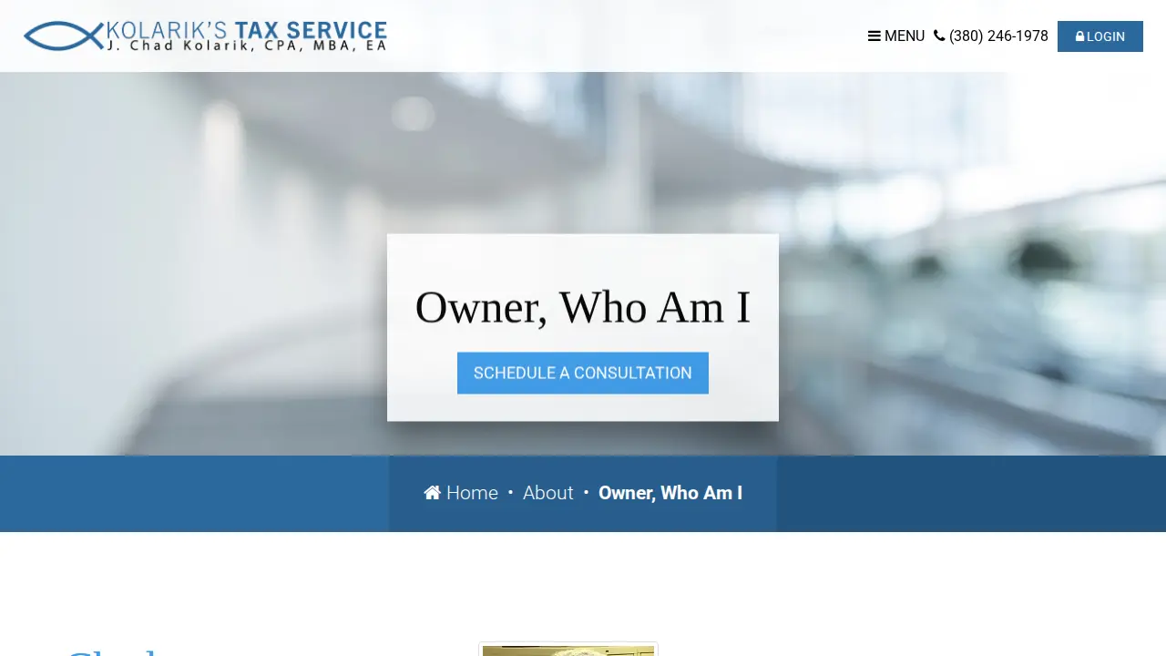 Kolarik's Tax Service page