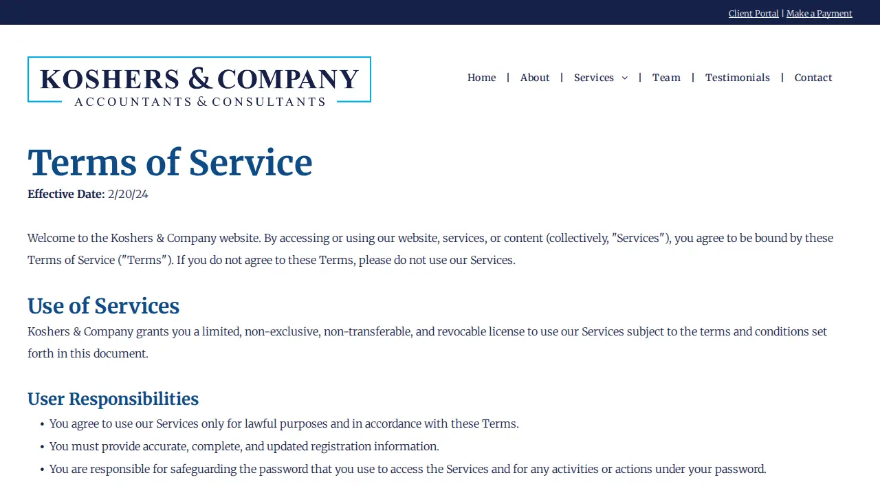 Koshers & Company, CPA's page