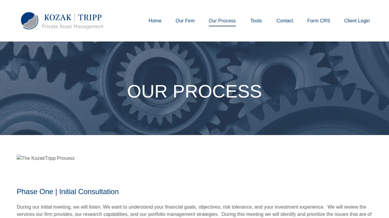 Kozak Tripp Private Asset Management page