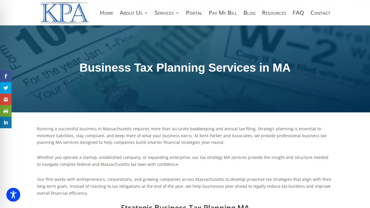 Kent, Parker & Associates page