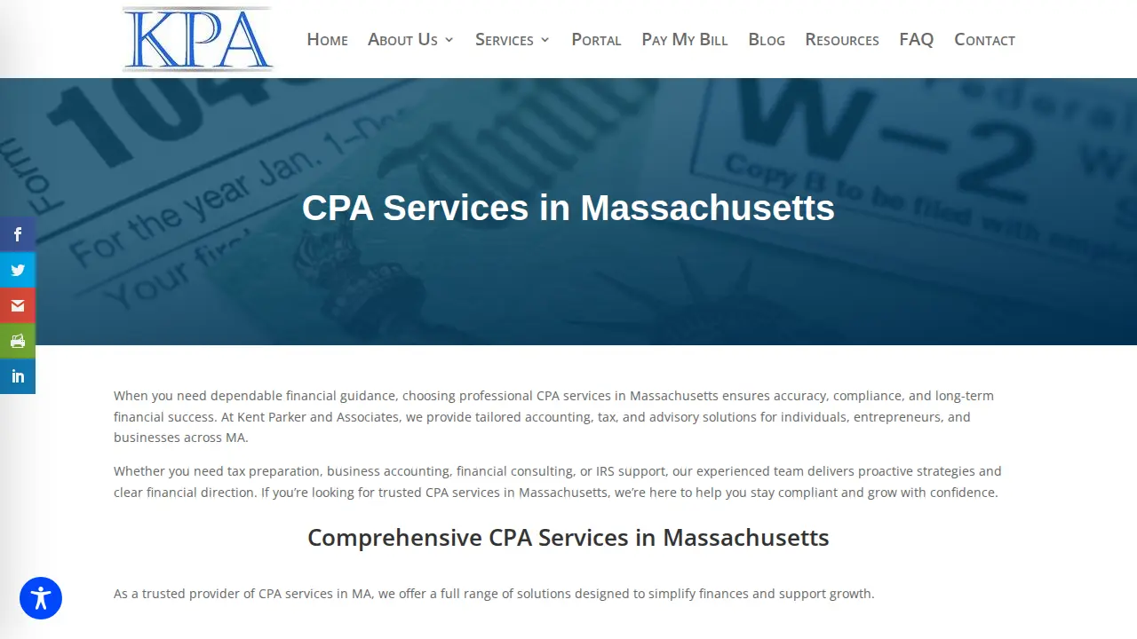 Kent, Parker & Associates page