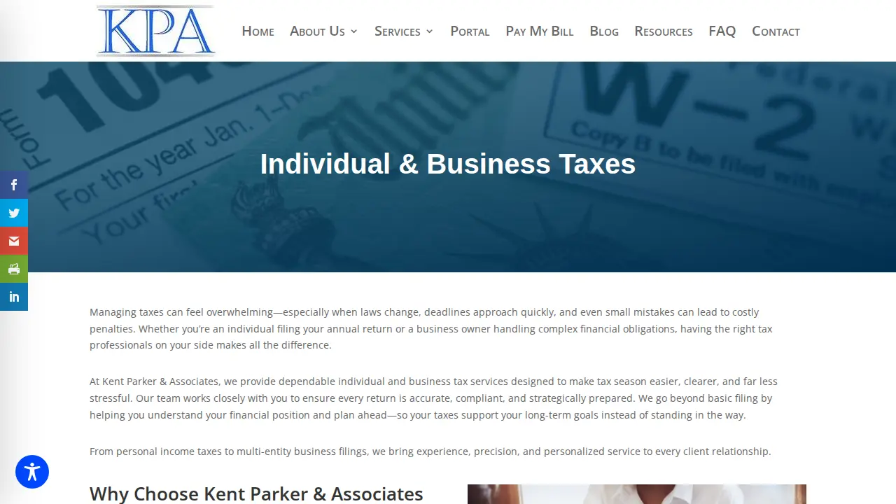 Kent, Parker & Associates page
