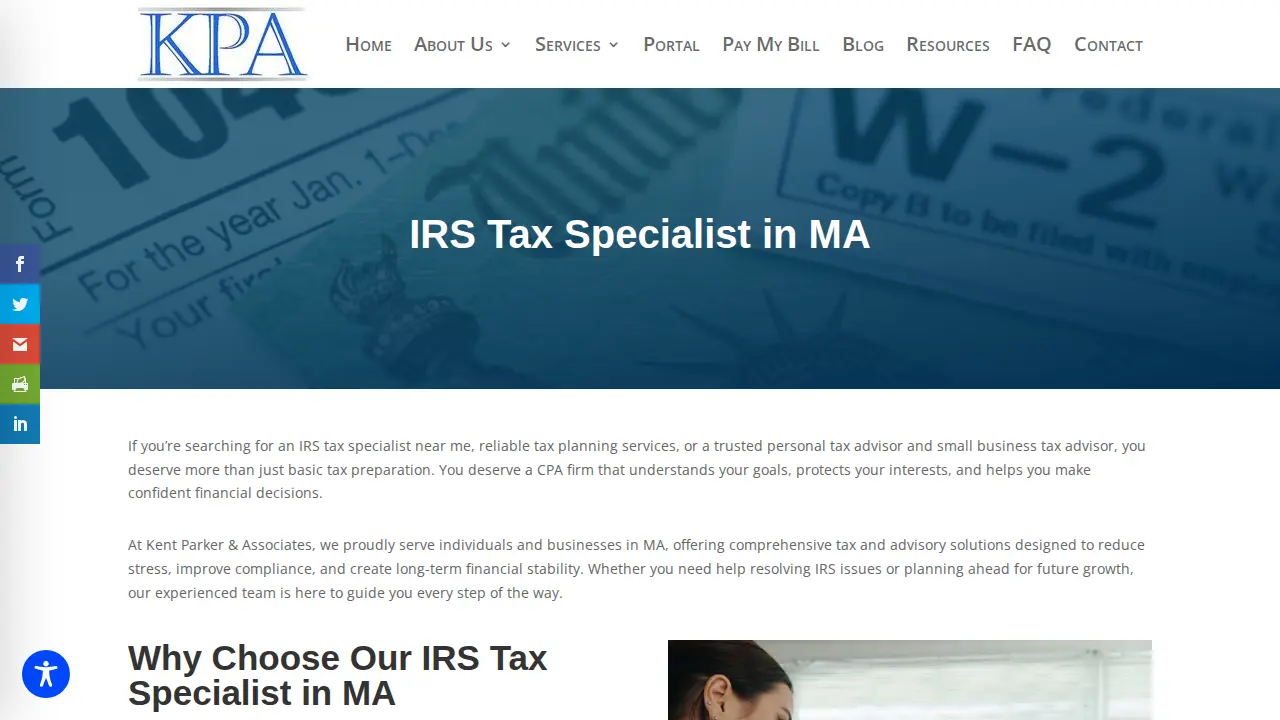 Kent, Parker & Associates page
