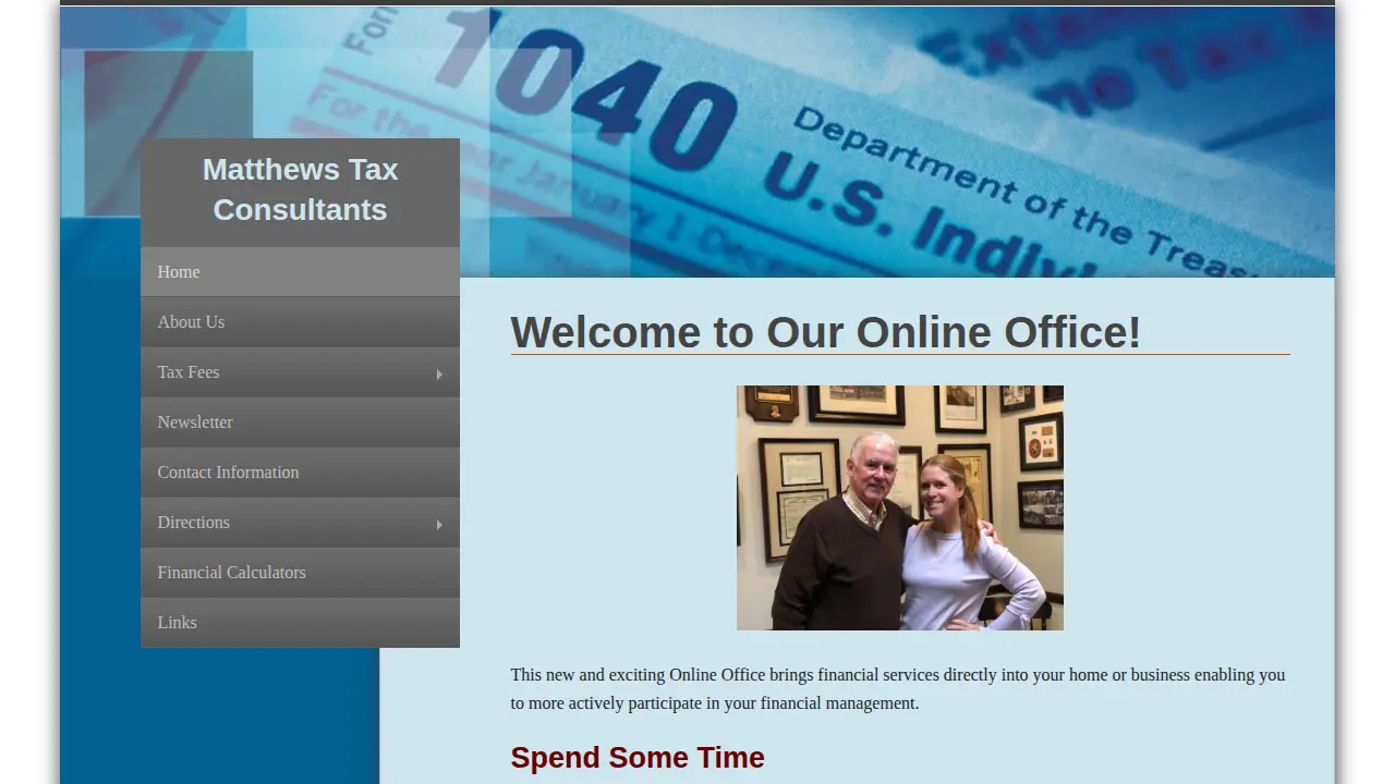 Matthews Tax Consultants page