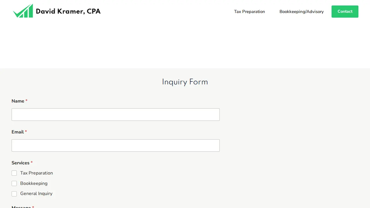 David Kramer, CPA page