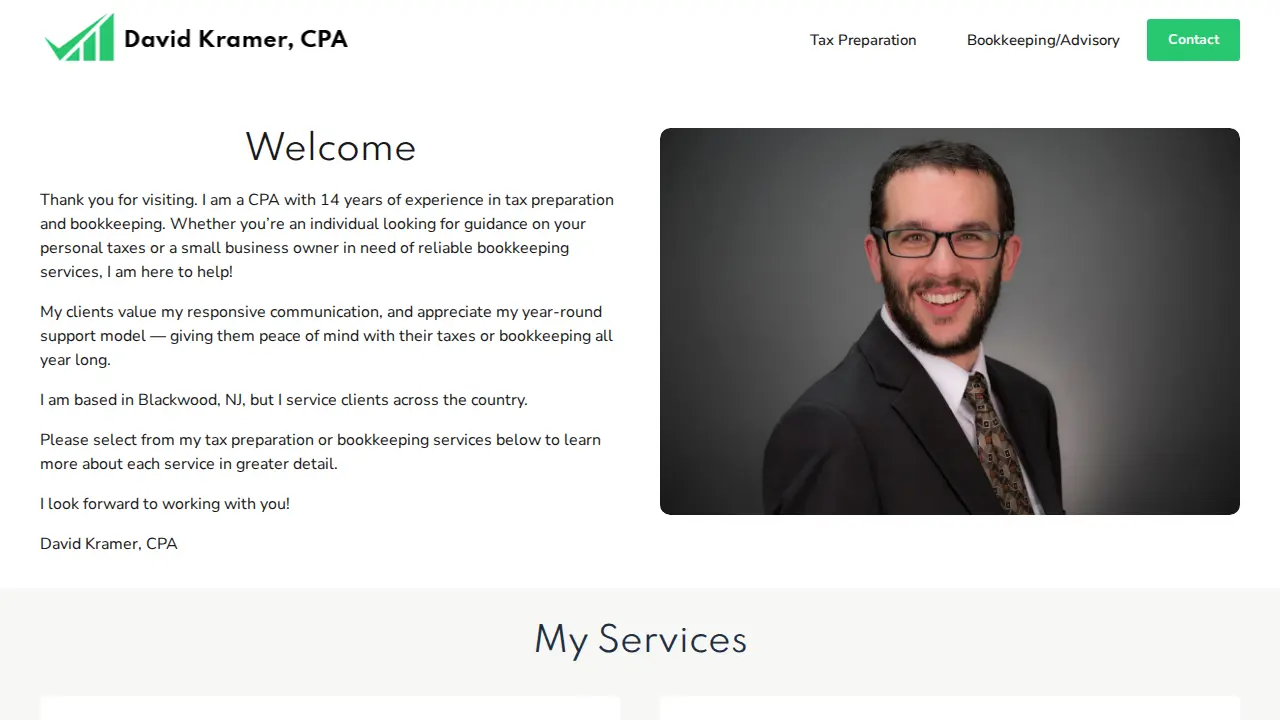 David Kramer, CPA website