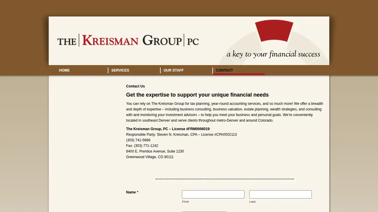 Kreisman Group PC page