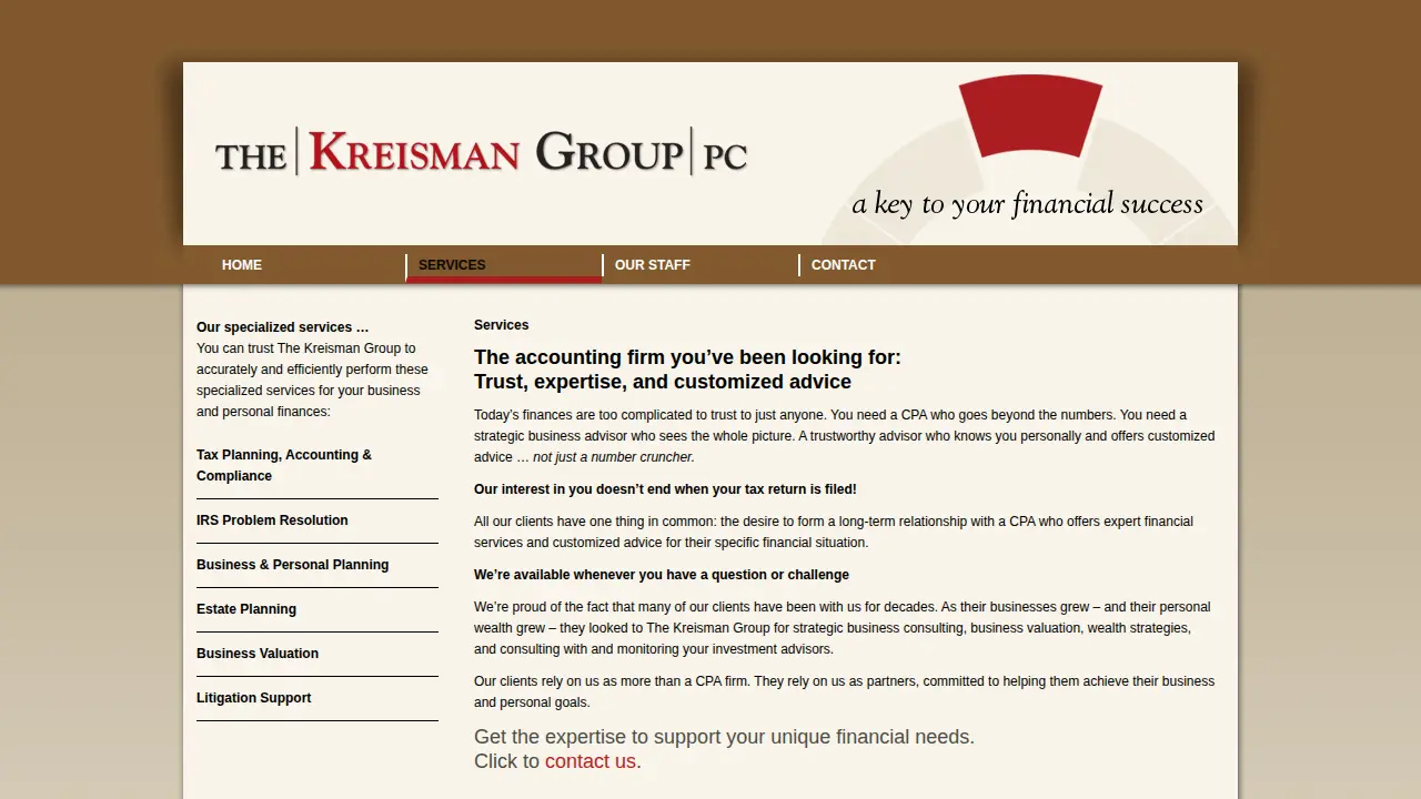 Kreisman Group PC page