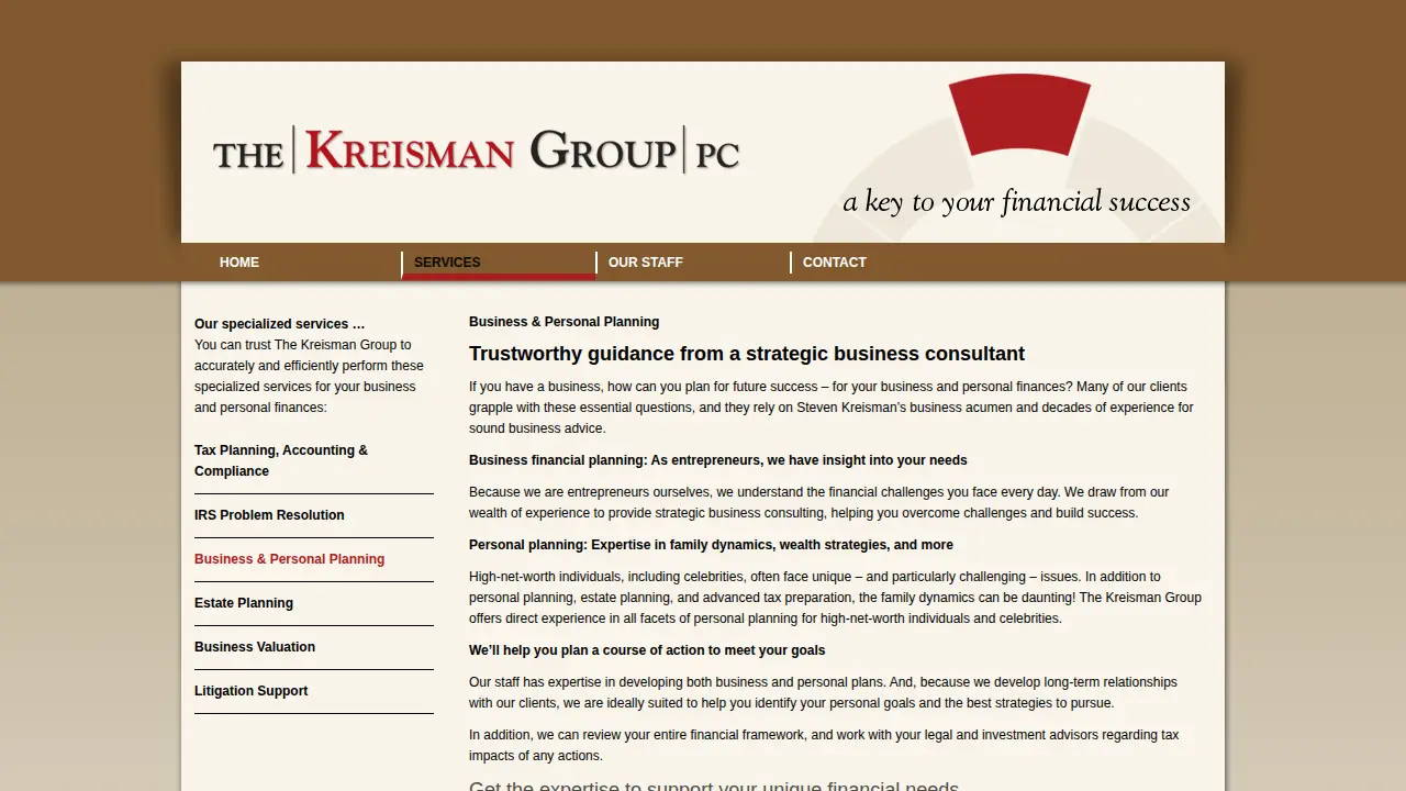 Kreisman Group PC page