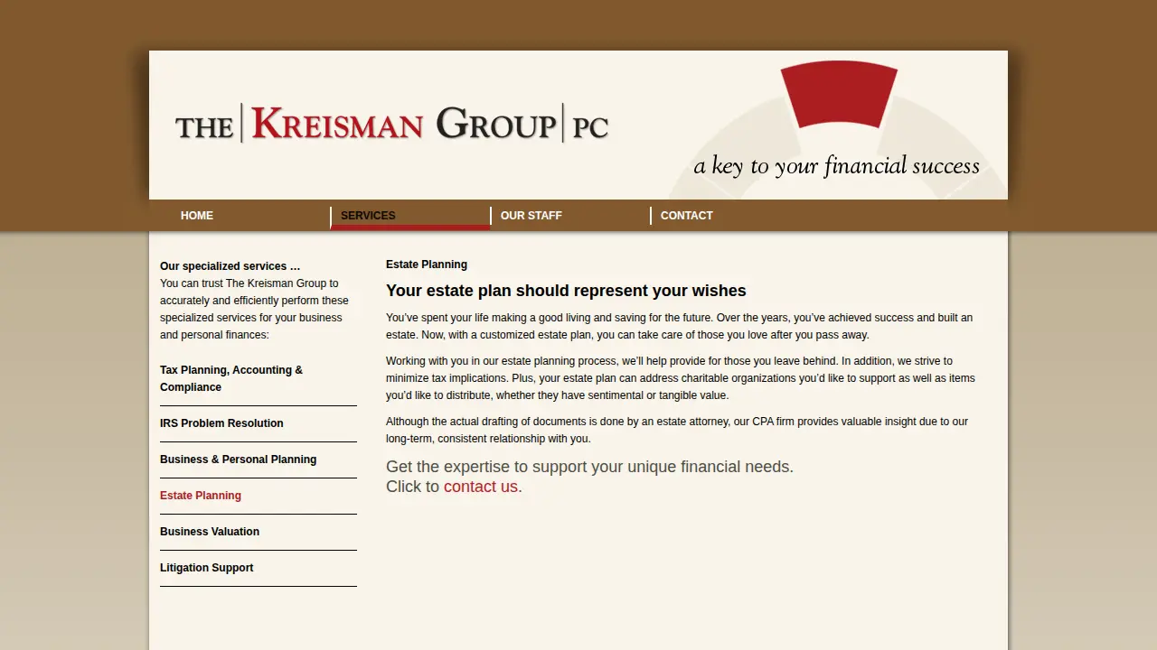 Kreisman Group PC page