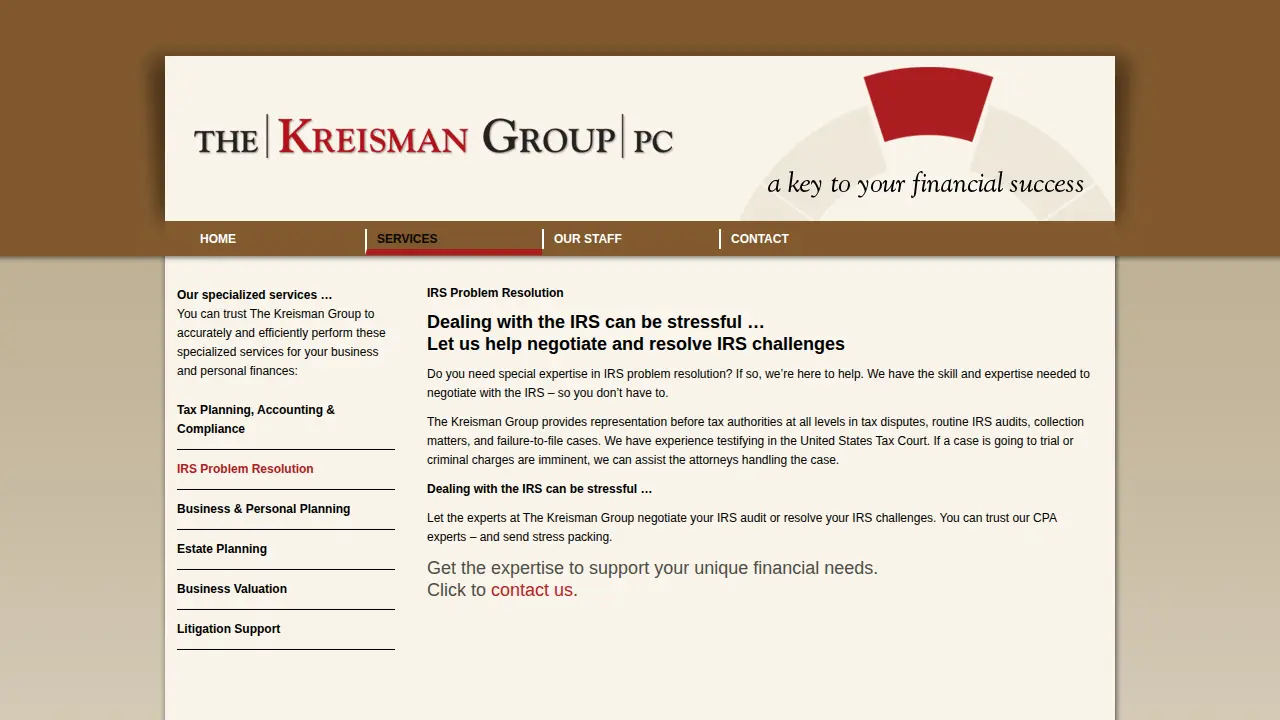 Kreisman Group PC page