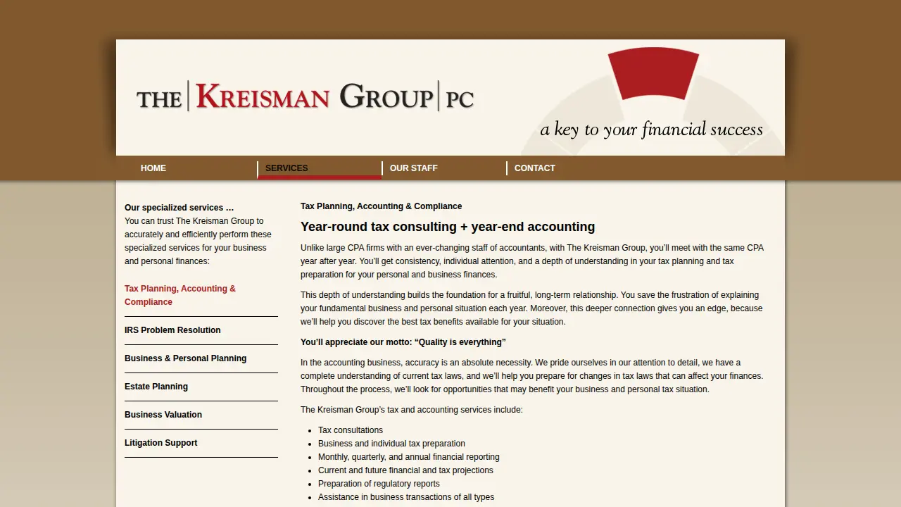 Kreisman Group PC page