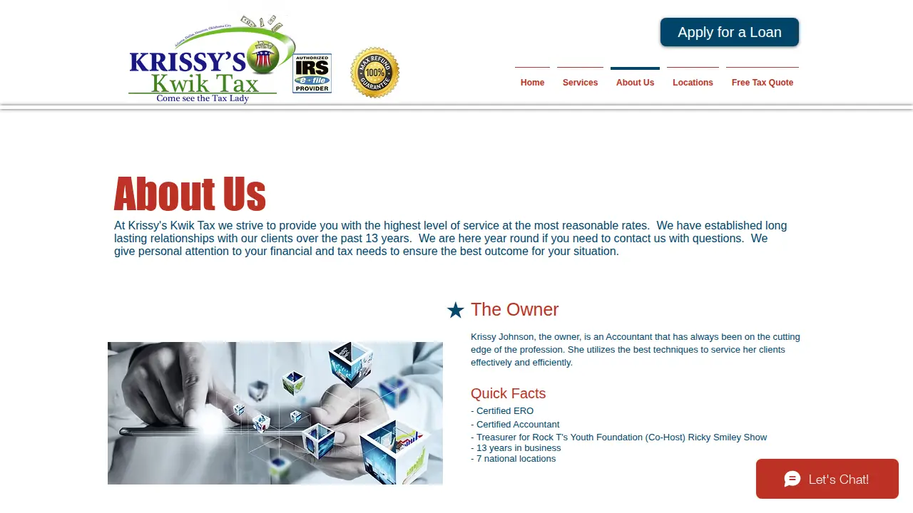 Krissy's Kwik Tax page