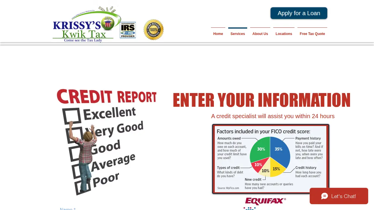 Krissy's Kwik Tax page