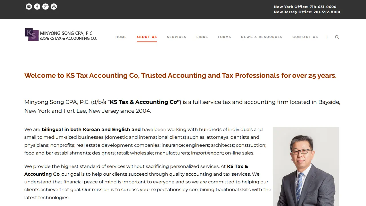 Minyong Song CPA, P.C. page