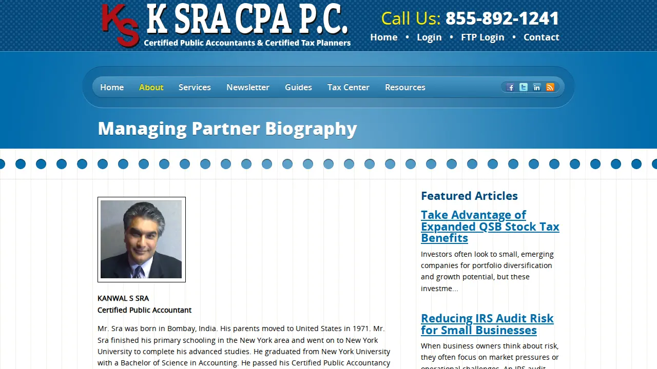 K SRA CPA P.C. page