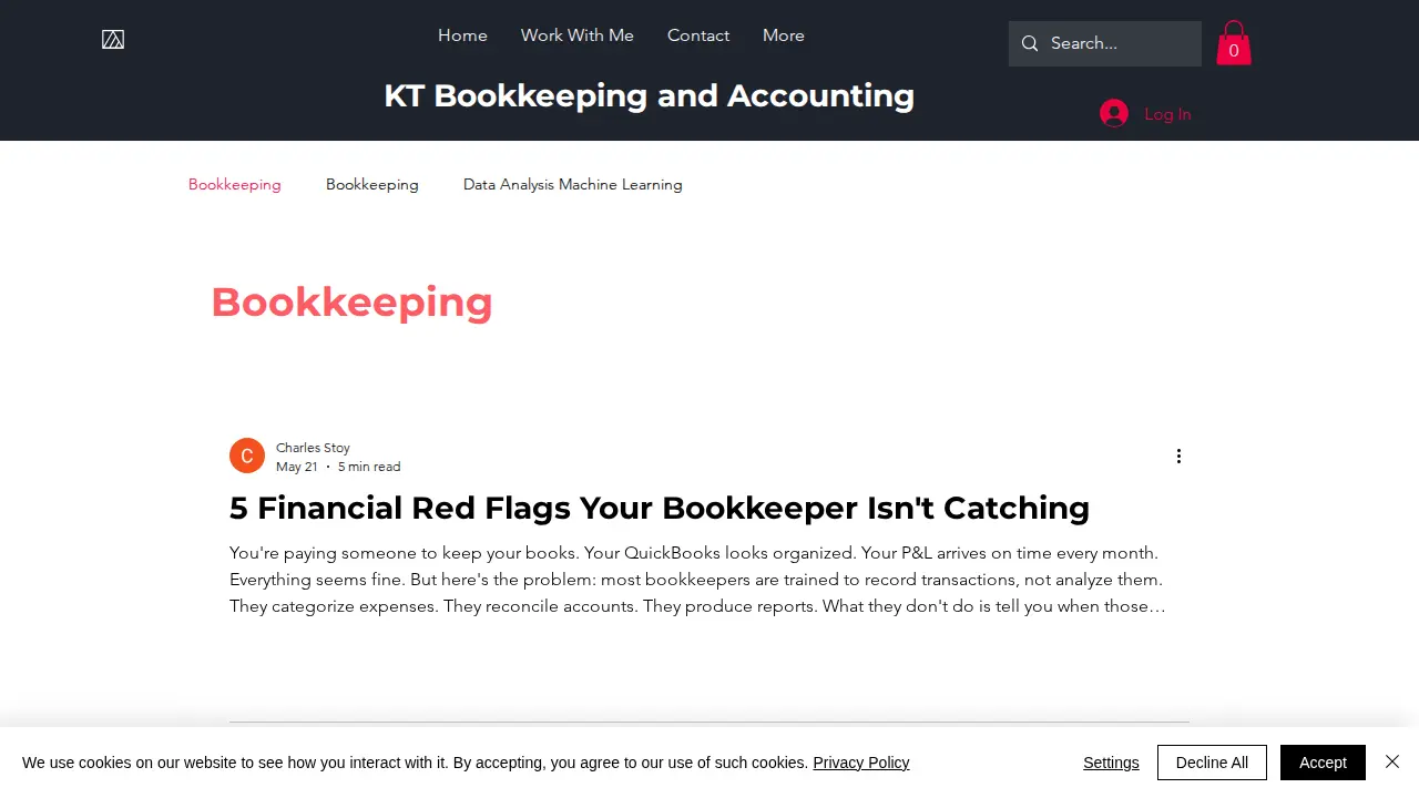 QuickBooks Certified ProAdvisor page