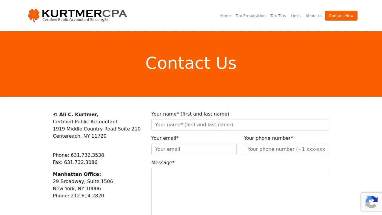 Ali C. Kurtmer, CPA page