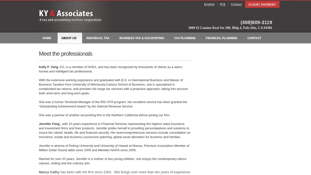 ky & associates cupertino page