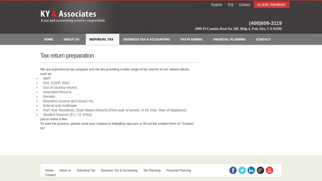 ky & associates cupertino page