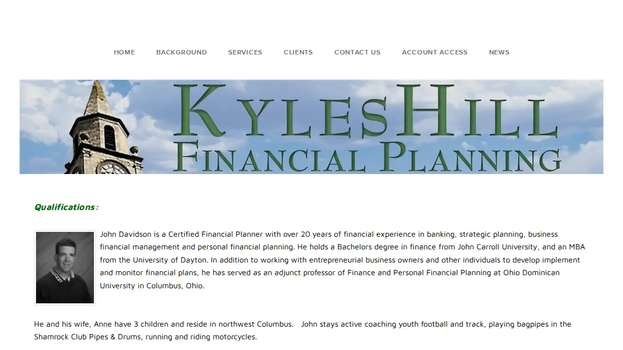 KylesHill Financial Planning page