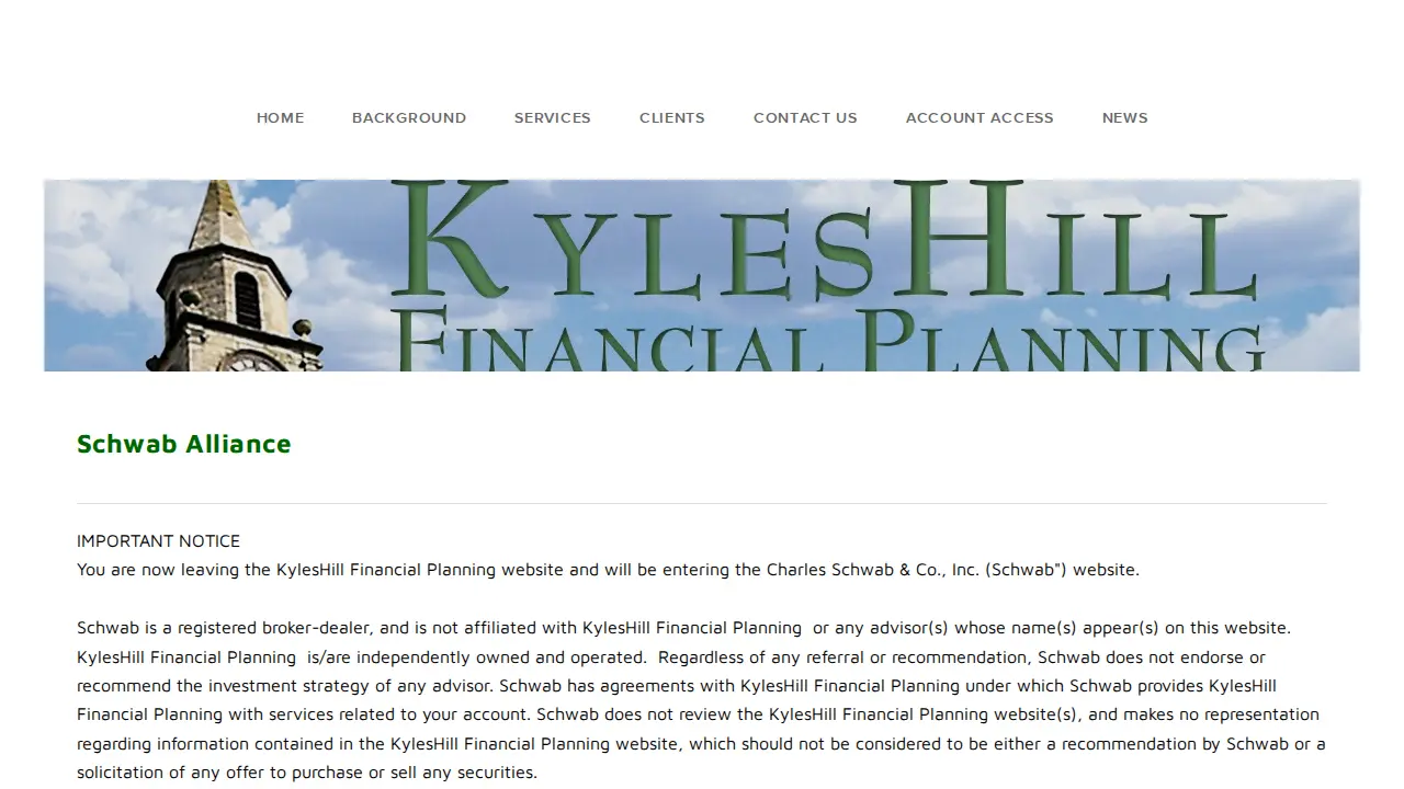 KylesHill Financial Planning page